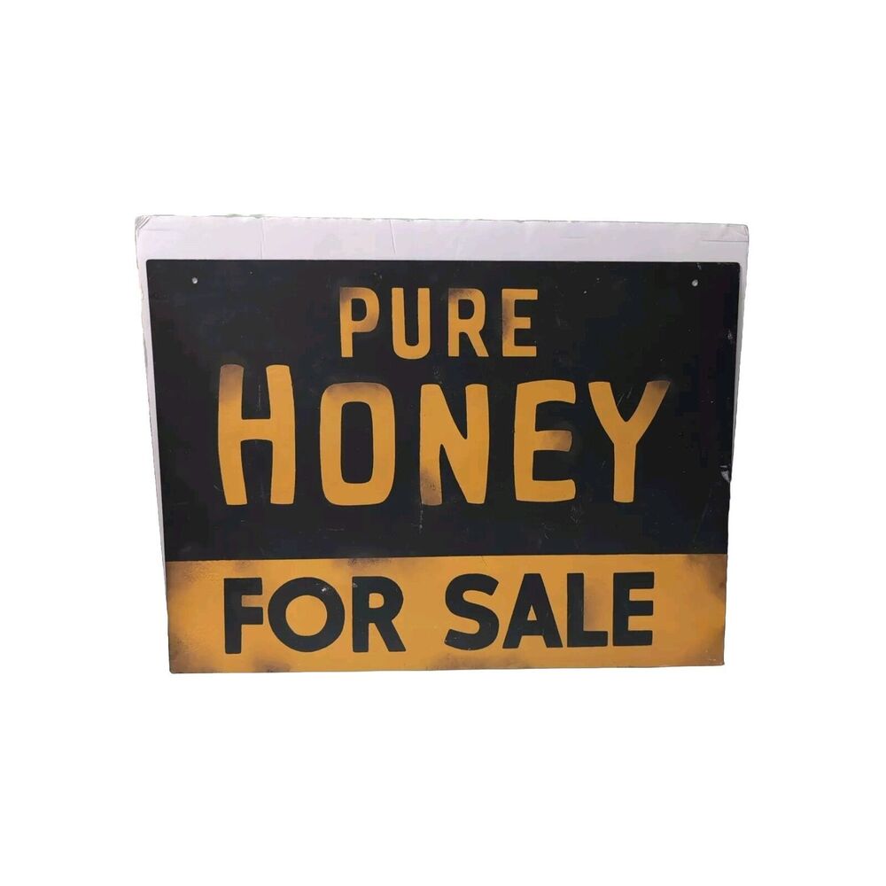 Pure Honey For Sale Metal Sign No Bent Corners Pottery Barn